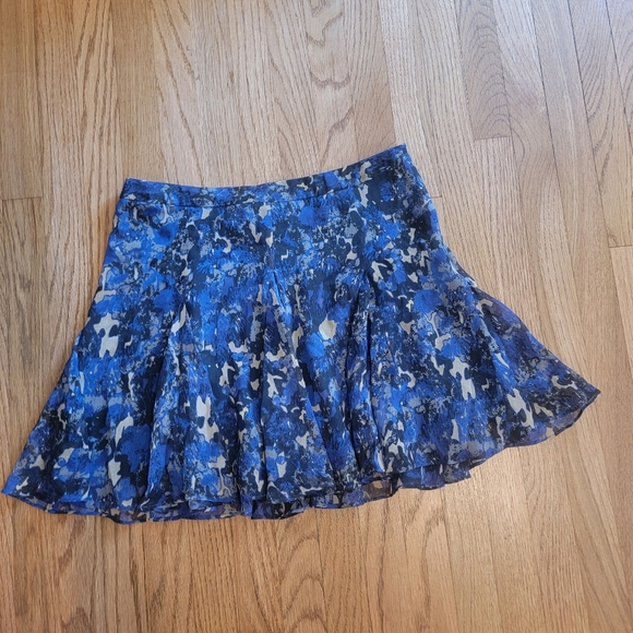 Charlotte Ronson Abstract Silk Flowy Skirt - Picture 3 of 11